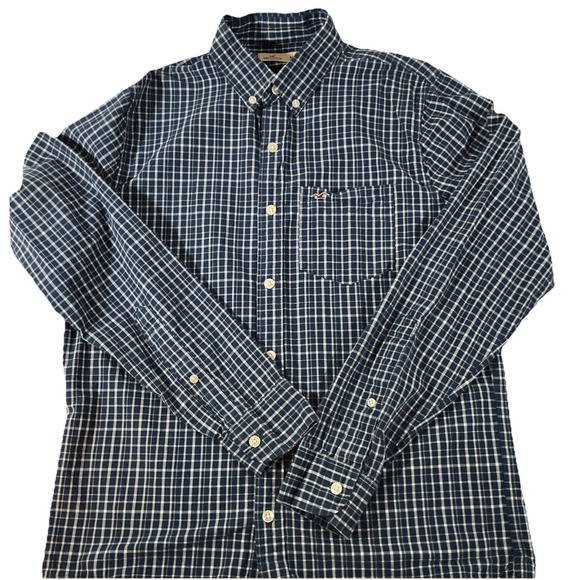 Hollister Other - HOLLISTER CALIFORNIA Long Sleeve‎ BLUE Button Down Shirt Size M J84